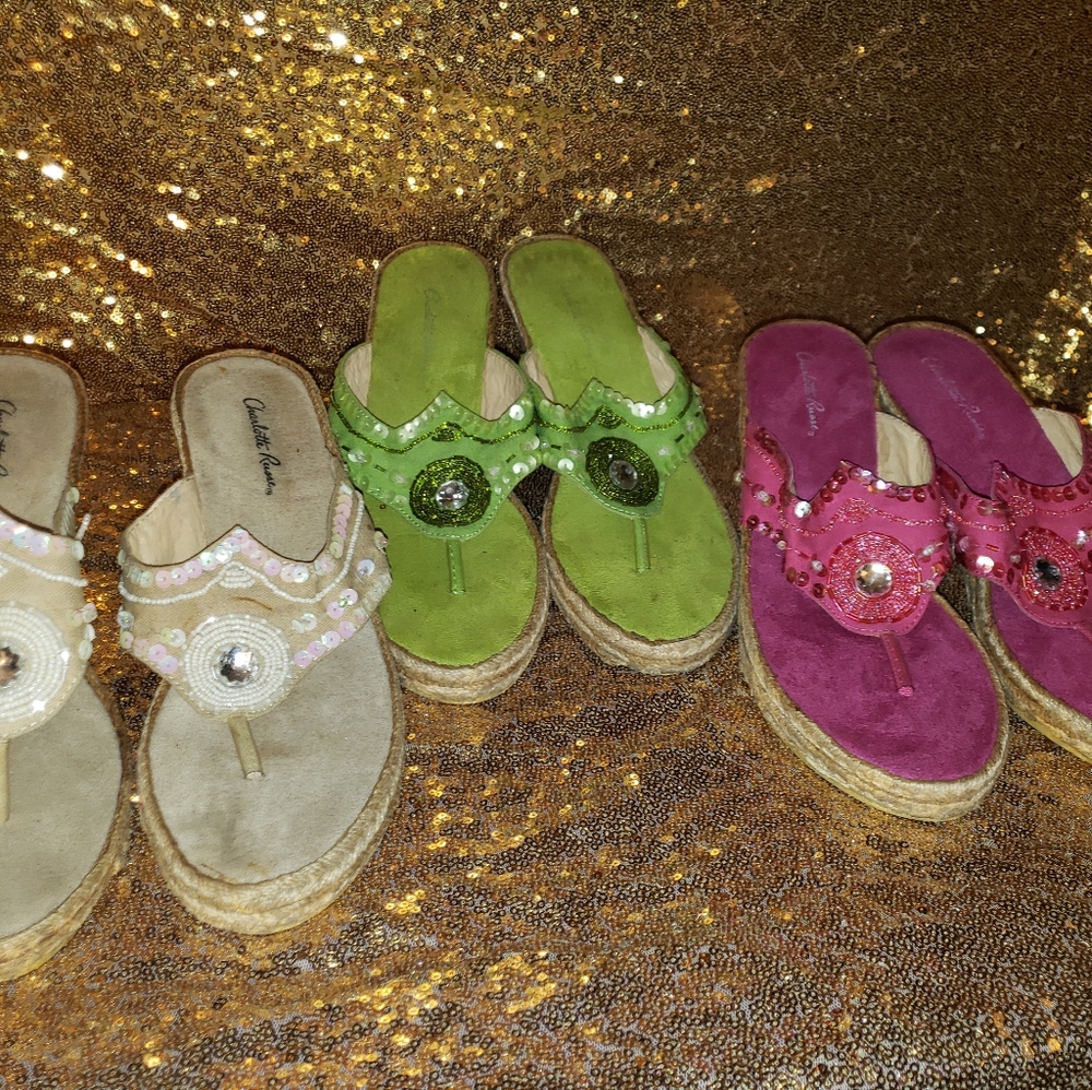 Charlotte Russe Wedge Sandals (size 9)